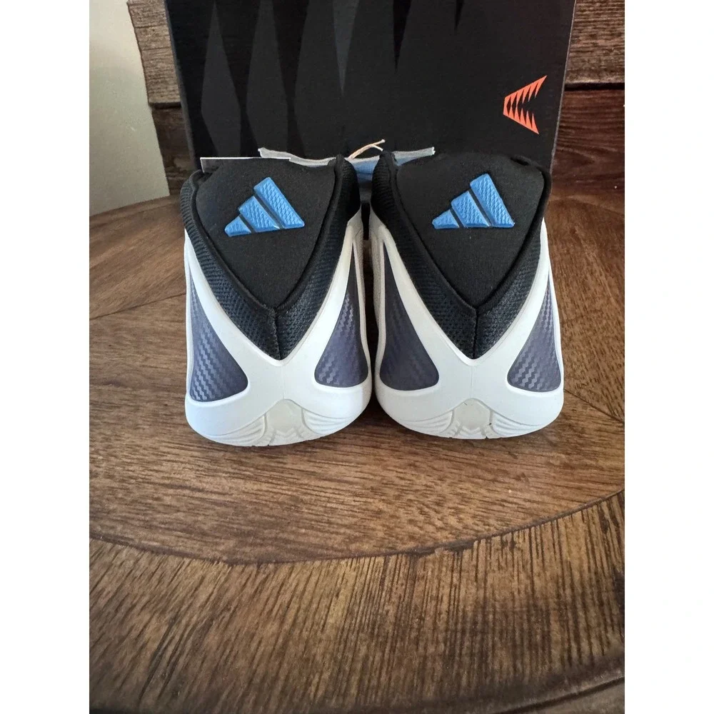 Adidas Anthony Edwards 1 Low AE1 New Wave White Black Blue JQ2052 Mens 6 Kids 6Y
